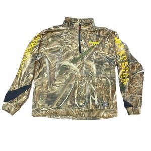 10X Mens Realtree Max-5 Camo Quarter Zip Pullover Federal Premium Rogers Large